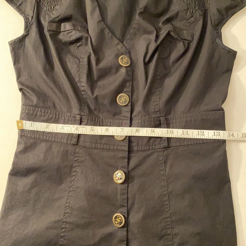 Vintage Y2K Guess Black button down tunic / dress - Picture 7 of 13